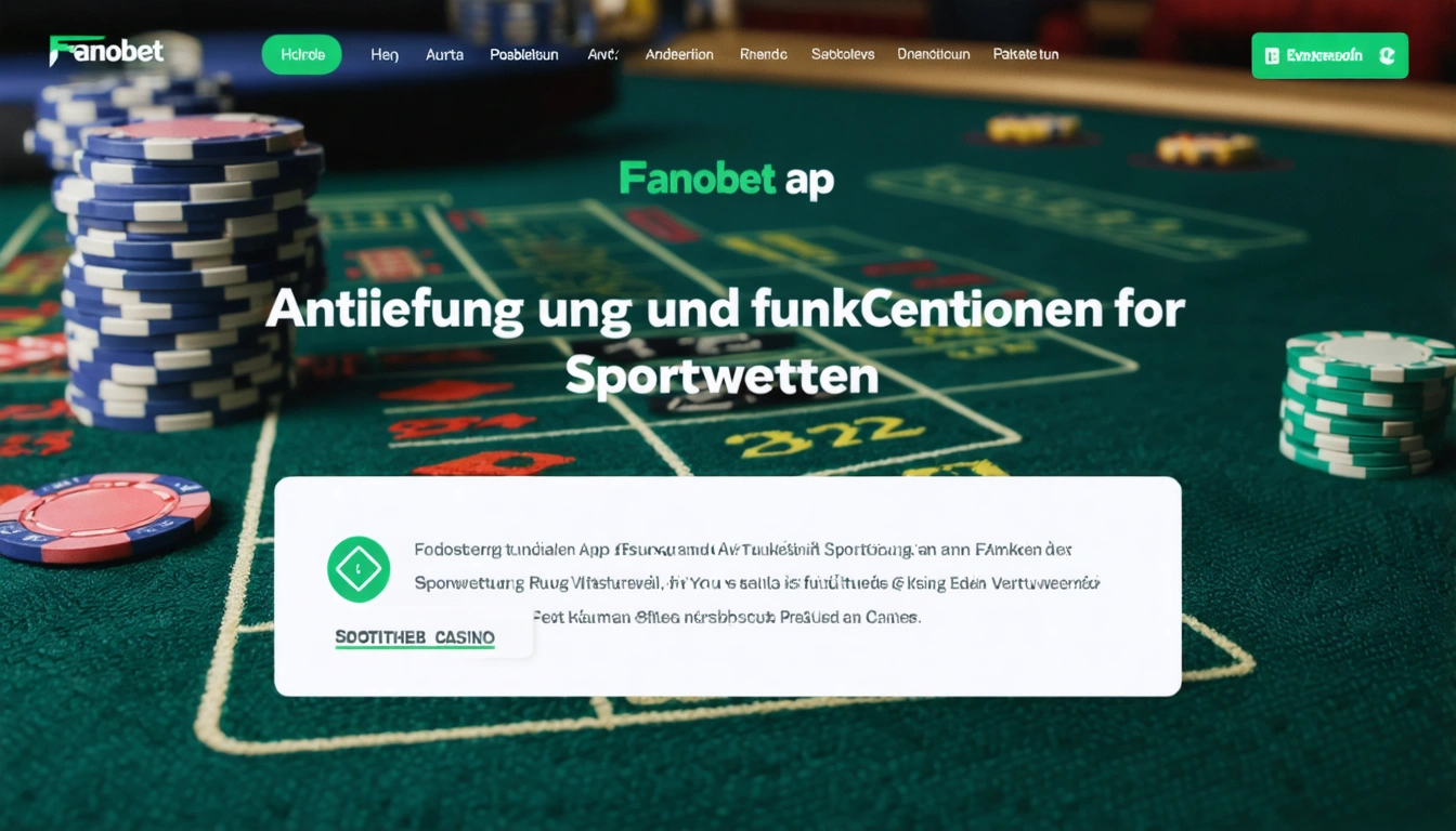 Fanobet app Anleitung und Funktionen für Sportwetten