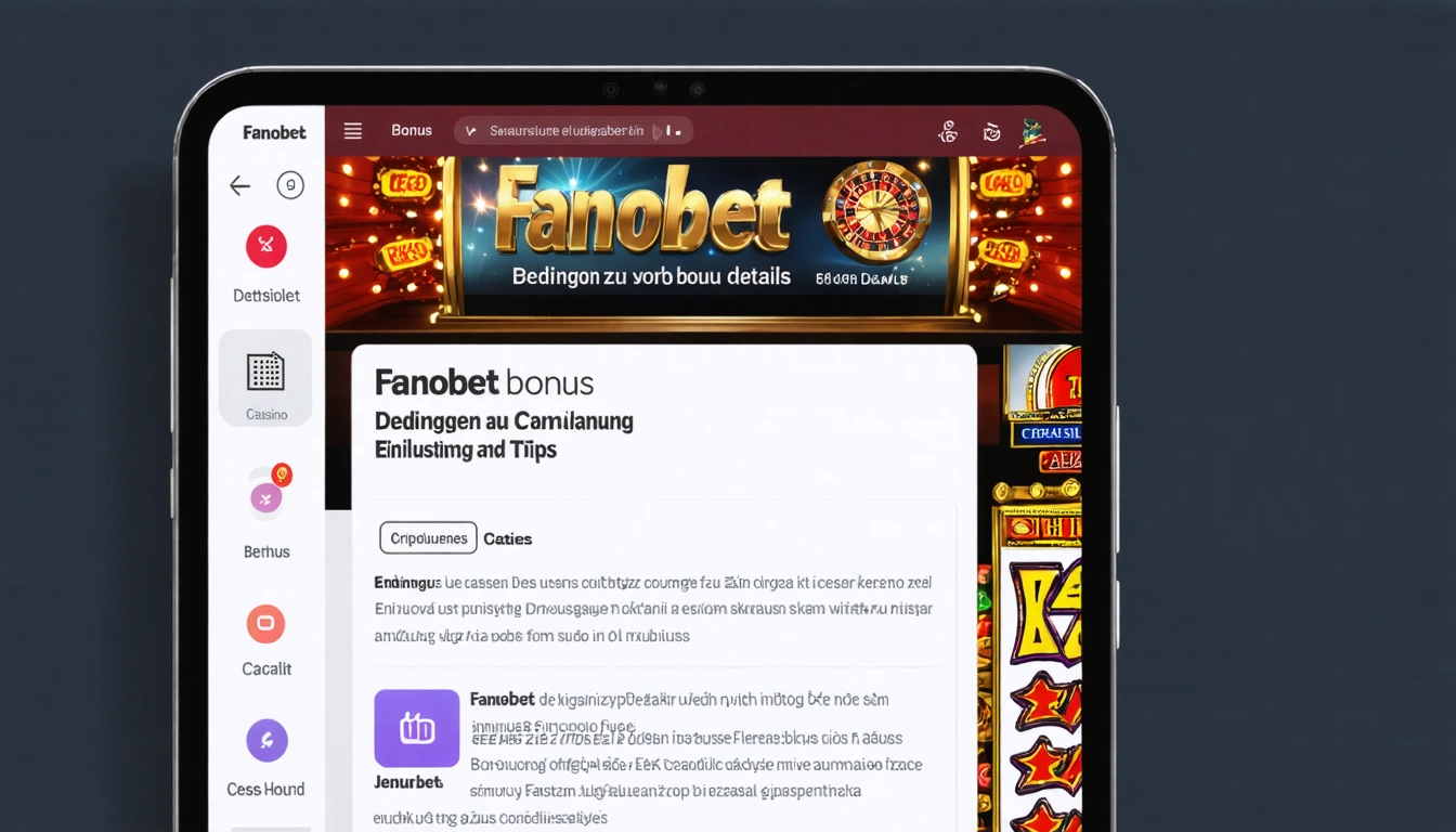 Fanobet bonus Details zu Bedingungen Einlösung und Tipps